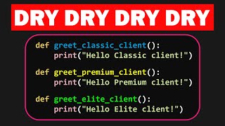 DRY YOUR PYTHON CODE