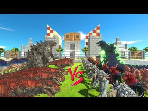 Godzilla 2021 + Carnivore Dinosaurs vs Super Godzilla + Infernals - Animal Revolt Battle Simulator