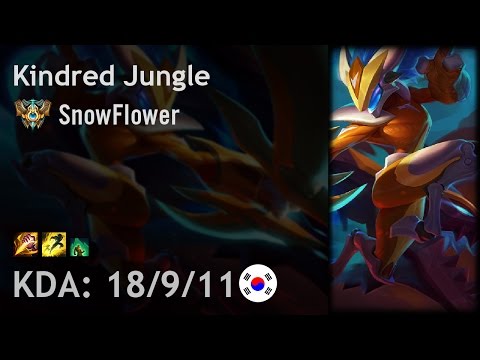 Kindred Jungle vs Olaf - SnowFlower - KR Challenger Patch 6.21