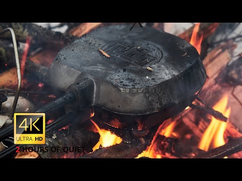 4K HDR Glowing Embers - Gentle Fire Crackles - Sounds for Sleeping - Fireplace Relaxation - 2 Hours