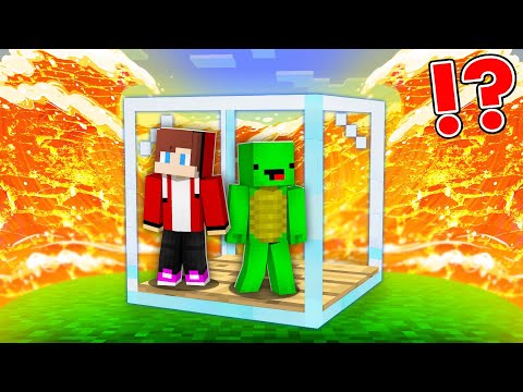 EPIC LAVA TSUNAMI vs Doomsday GLASS Bunker JJ and Mikey in Minecraft Challenge - Maizen JJ and Mikey