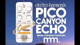Video thumbnail for MusicMaker Presents - EHX PICO CANYON ECHO: Crystal Clear Delay Power In A Tiny Footprint! by Musicmaker