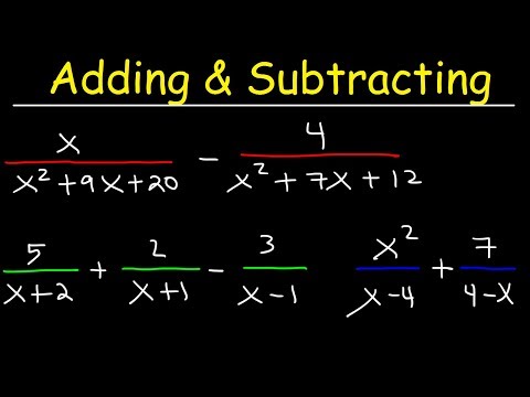 Adding and Subtracting Rational Expressions With Unlike Denominators