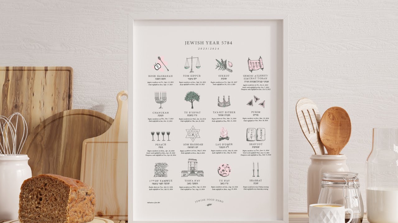 Jewish Holiday Calendar 2023- 2024