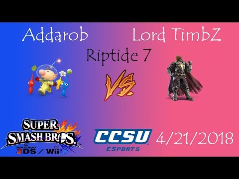 Riptide 7 CCSU Smash 4 - Addarob (Olimar) vs Lord Timbz (Ganondorf)