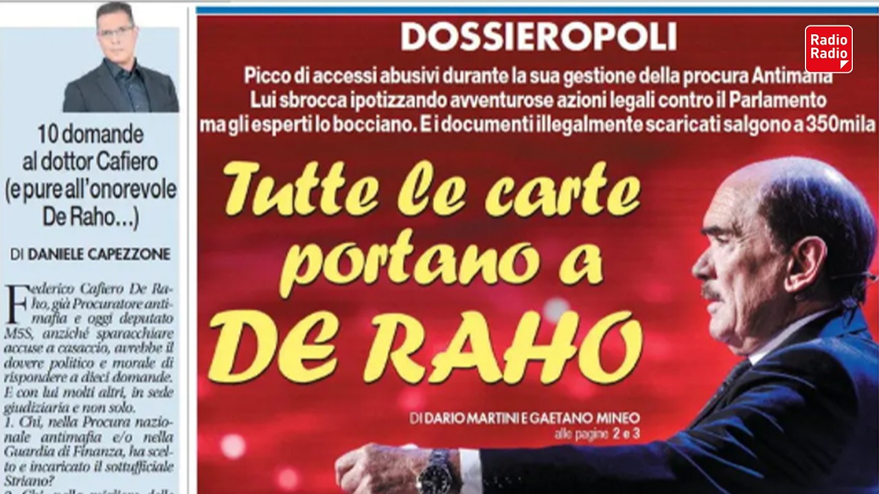 🔴 DOSSIEROPOLI: TUTTE LE CARTE PORTANO A DE RAHO | #27febbraio
