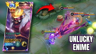 Unlucky Enime Franco Hook Solo Gameplay || Insense Hook #mobilelegends #moba5v5 #francohook 