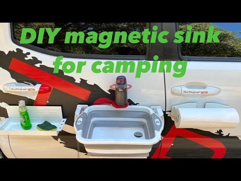 DIY Magnetic Sink and Faucet￼ for Camping