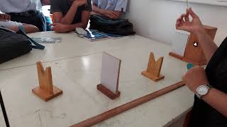 Focal length of convex mirror using convex lens demo, class 12 CBSE