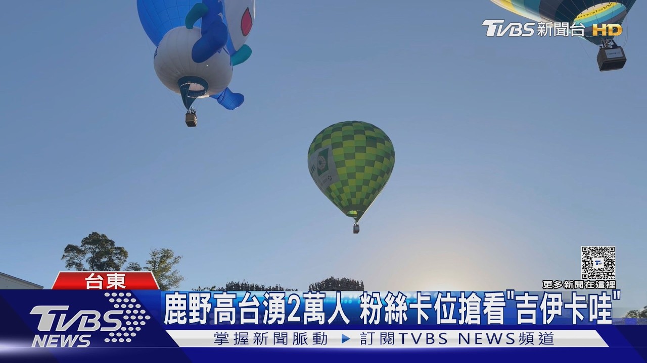 熱氣球嘉年華在台東!2萬人卡位朝聖「吉伊卡哇」造型球