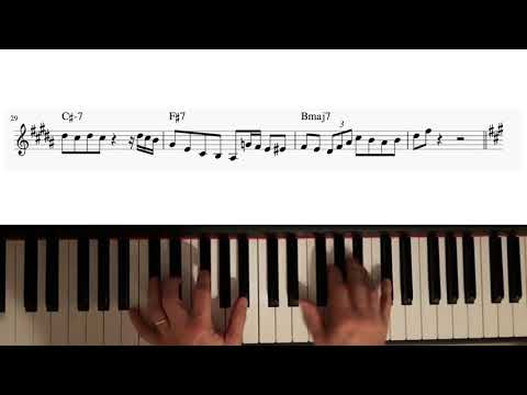 Charlie Parker lick on II V I in all keys with score