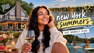 A weekend at the lake house, cozy days & new friendships | NYC Weekly Vlog