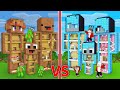 JJ S Family RICH Statues Vs Mikey S Family POOR Statues Survive Battle In Minecraft Maizen