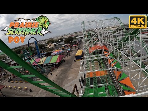 On-ride point of view of Prairie Screamer