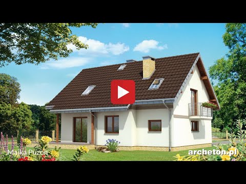 Projekt domu  Majka Puzon- archeton.pl - z użytkowym poddaszem 171 m2