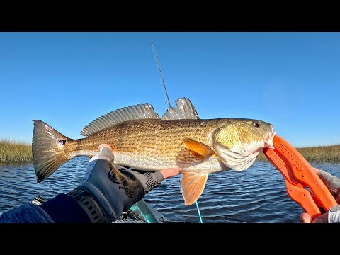 Fishing the Old Town Autopilot 136 on a cold day for Redfish and Trout. Season 2 episode 1.