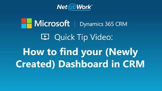 Microsoft Dynamics CRM Quick Tip: How to Find Your Dashboard