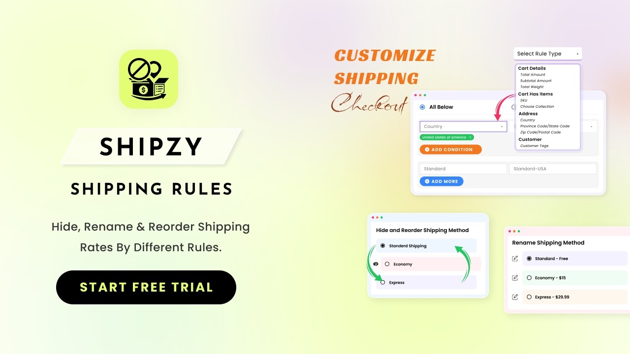 Shipy ‑ Hide Shipping Rules Demo