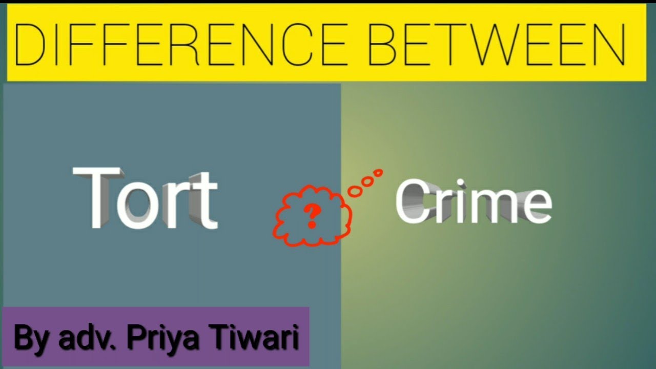 Difference between Crime and Tort|| #The Indian Penal Code,1860
