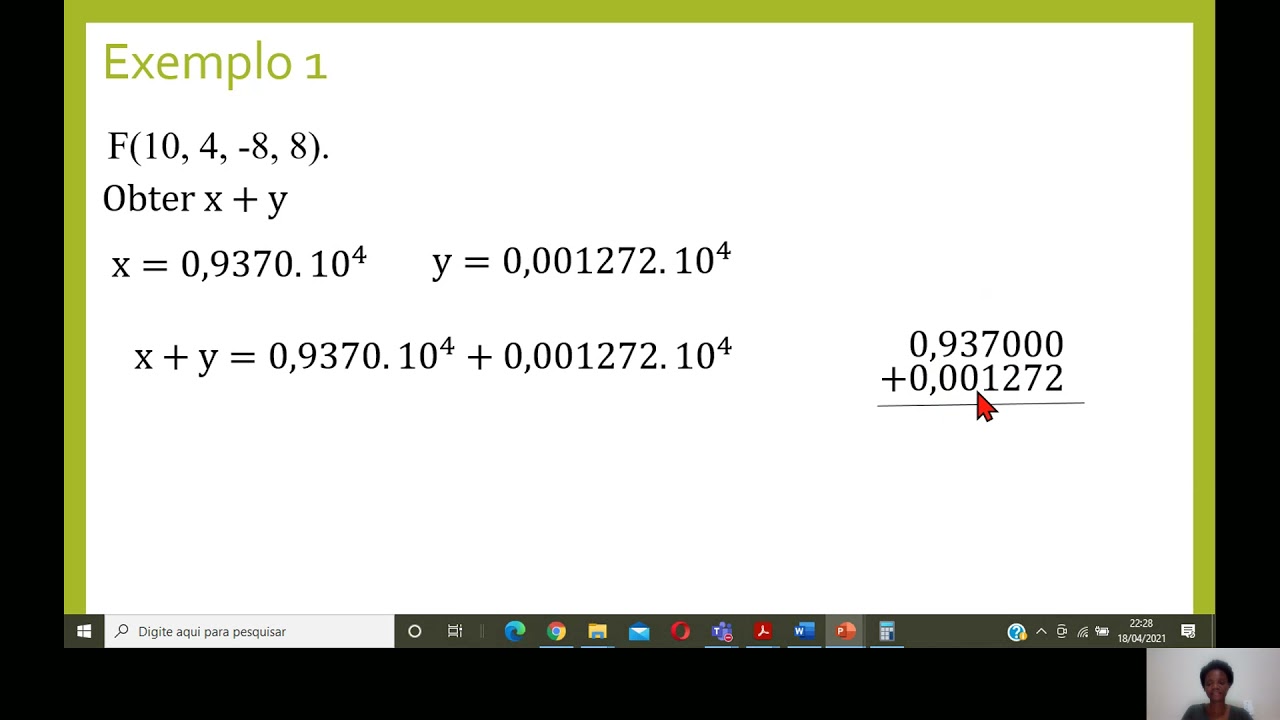 Operações de números de Pontos Flutuantes