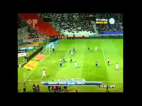Boca 2 - Godoy Cruz 2 Goles del Partido / Fecha 12 Torneo Inicial 2013