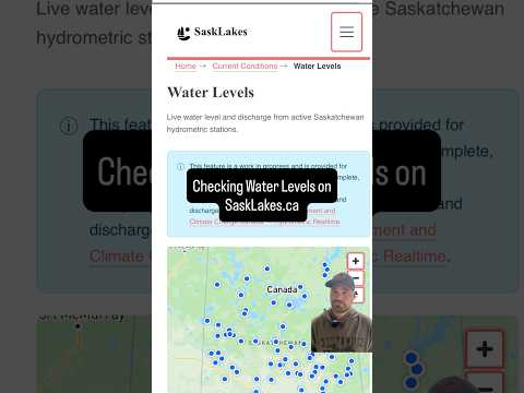 Checking water levels on SaskLakes.ca