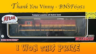 Thank You Video For Vinny - BNSF6951 - I won this AWESOME locomotive!