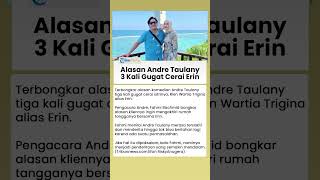 Terkuak Alasan Andre Taulany 3 Kali Gugat Cerai Erin, Kuasa Hukum: Penderitaan yang Berkepanjangan