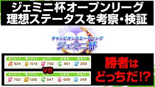 【ウマ娘】ジェミニ杯オープンリーグの理想ステータスを考察・検証