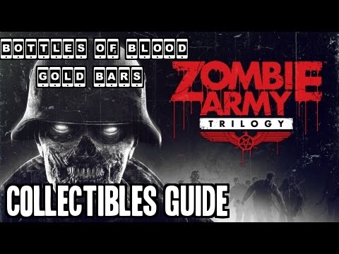 Zombie Army Trilogy - Library of Evil - All collectibles - Bottles of Blood & Gold Bars