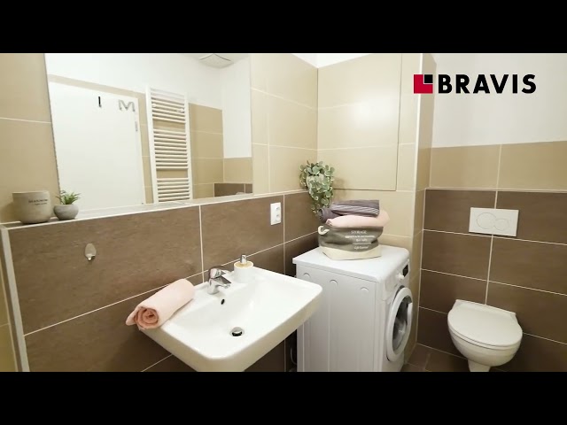 Pronájem moderního bytu 2+kk, ulice Řípská, Brno - Slatina, sklep, balkon, parkování