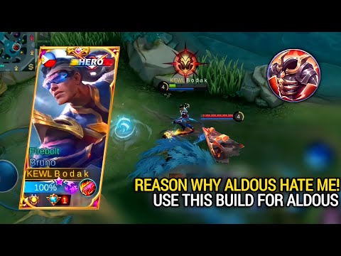 THIS IS HOW YOU COUNTER ALDOUS IN LATE GAME | BRUNO BEST BUILD AND EMBLEM MLBB