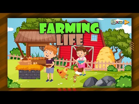 Farming Life Rhyme for Kids | KidsFlix Club 👨🏽‍🌾🌾