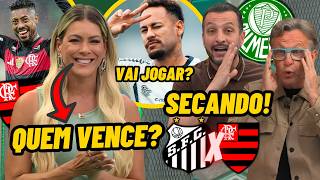PALMEIRENSES SE UNEM AO SANTOS e APOSTAM CONTRA o FLAMENGO! Renata Fan e Neto AO VIVO Jogo Aberto