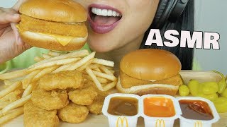 ASMR McDonalds Filet-O-Fish + CHICKEN NUGGETS & FRIES (EATING SOUNDS) NO TALKING | SAS-ASMR