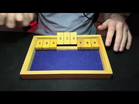 shut the box asmr 😴💤 | asmr soft, inaudible whispers, mouth sounds, tapping & wood sounds 🎲