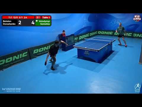 16:00 Bohdan Doroshenko 3-1 Volodymyr Samoilov West 3 WIN CUP 01.12.2022 | TABLE TENNIS WINCUP