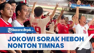 Nonton Langsung, Jokowi SELEBRASI HEBOH Saat Timnas Indonesia Sukses Bobol Gawang Arab Saudi