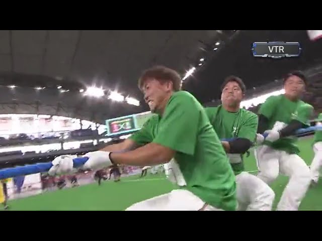 【ファイターズ・ファンフェスティバル2019】 ファイターズ学園1時間目体育3本綱引き!! 2019/11/24