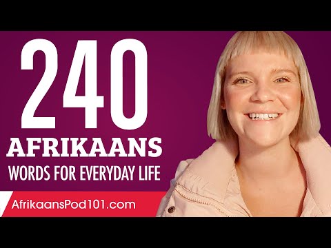 240 Afrikaans Words for Everyday Life - Basic Vocabulary #12