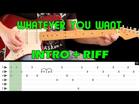 WHATEVER YOU WANT - Guitar lesson - Intro + Riff (with tabs) - Status Quo