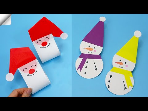 Easy Paper snowman Christmas paper crafts 2023