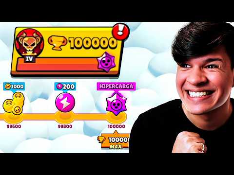 I reached 100k trophies and beat Brawl Stars!