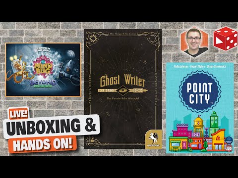 Punktestadt, Ghost Writer & Mindbug Beyond Evolution - Live Unboxing, Let's Play & Hands On