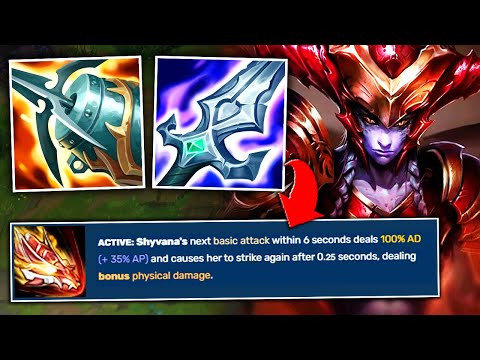 Shyvana but I’m on-hit so my Q does 50% Max HP Damage
