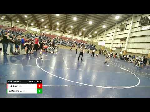 63 Lbs Cons. Round 3 - Braxton Bean, East Idaho Elite Wrestling Club Vs Estevan Maximo Jr., Cyclon