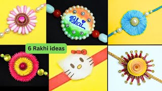 6 DIY Easy Rakhi making Ideas with wasted materials| How to make Rakhi at home| Rakhi tutorial 2024