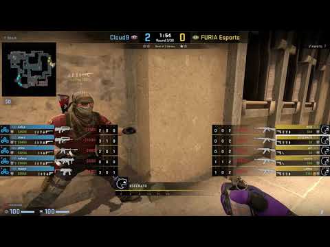 CS:GO POV Demo FURIA KSCERATO (27/20) vs Cloud9 (de_mirage) @ IEM Dallas 2022
