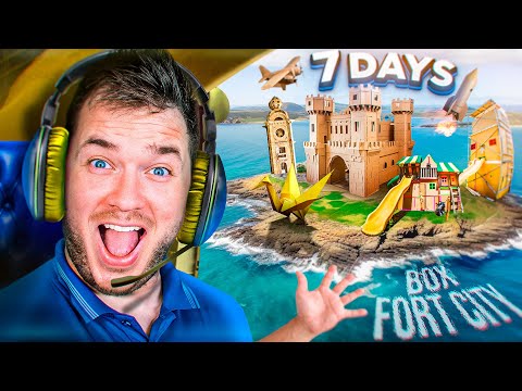 Surviving 7 Days In World's Biggest BOX FORT CITY!