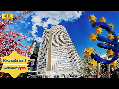 Frankfurt Alemanha City tour|Frankfurt City 4k Walking |Frankfurt alte Oper|Eurotower Frankfurt